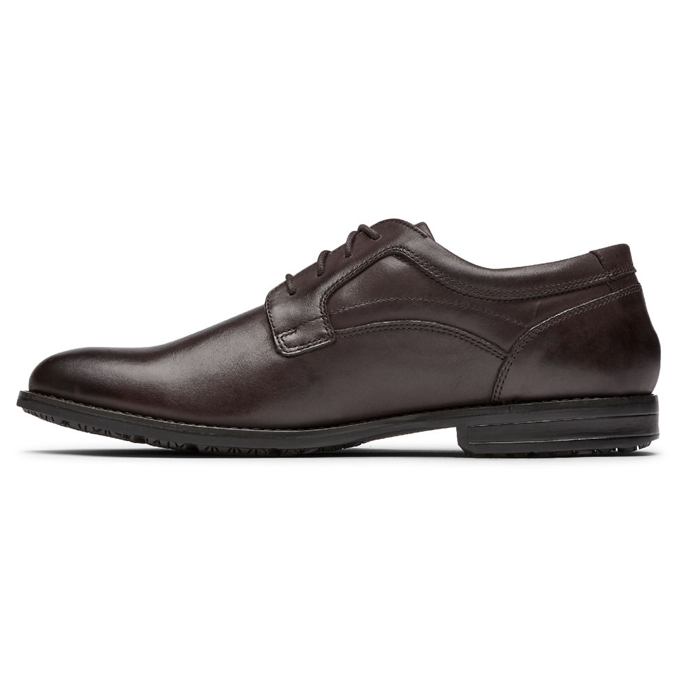 Oxfords Rockport Homem Marrom - Mykel Plain Toe - 87062RJIK